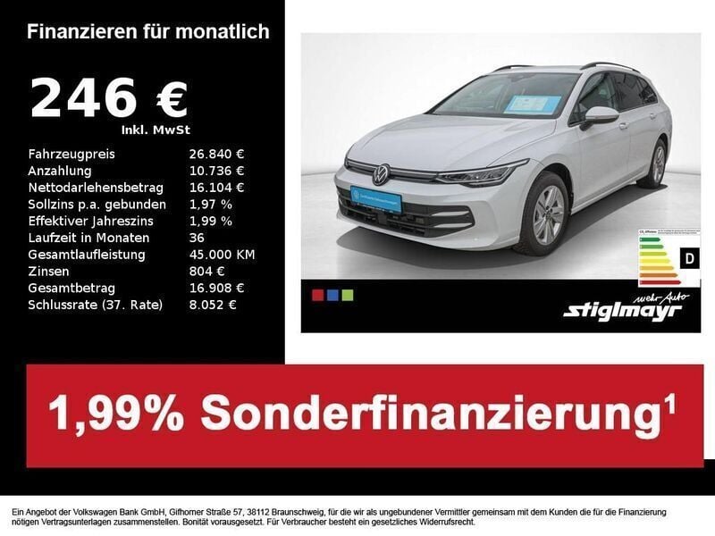 Weiß Gebraucht 2024 VW Golf VIII Life Kombi | 26.840 € (Guter Preis) - Bild 1/3