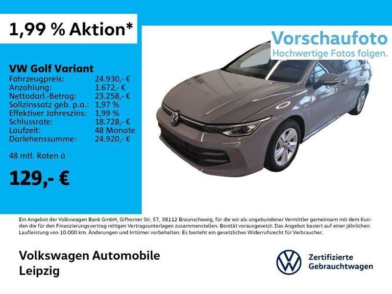 Grau Gebraucht 2024 VW Golf VIII Life Kombi | 24.930 € (Superpreis) - Bild 1/3