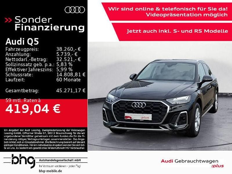 Mythosschwarz metallic Gebraucht 2022 Audi Q5 S-Line SUV | 38.260 € (Etwas zu teuer) - Bild 1/4