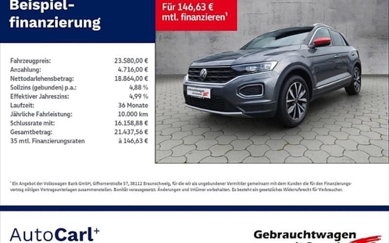 Indiumgrau Gebraucht 2021 VW T-Roc Sportline SUV | 23.580 € (Fairer Preis) - Bild 1/4
