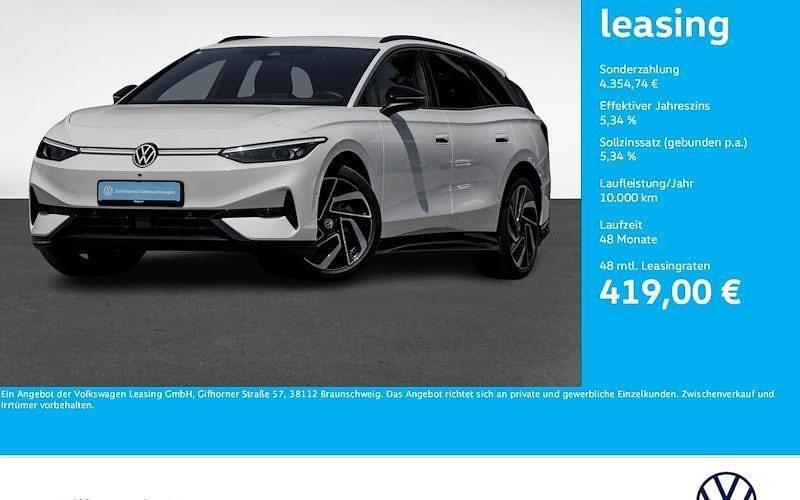 Gletscherweiß metallic Gebraucht 2024 VW ID.7 Pro Limousine | 47.956 € (Teuer) - Bild 1/4