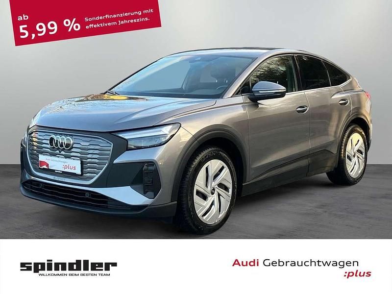 Taifungrau metallic Gebraucht 2021 Audi Q4 e-tron SUV | 24.680 € (Teuer) - Bild 1/4
