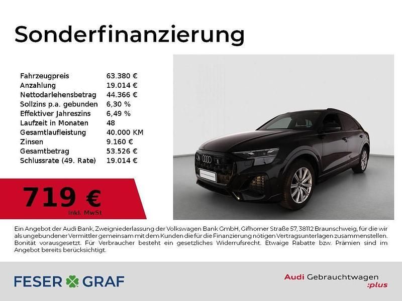 Mythosschwarz metallic Gebraucht 2025 Audi Q8 Ambiente SUV | 63.380 € (Fairer Preis) - Bild 1/1