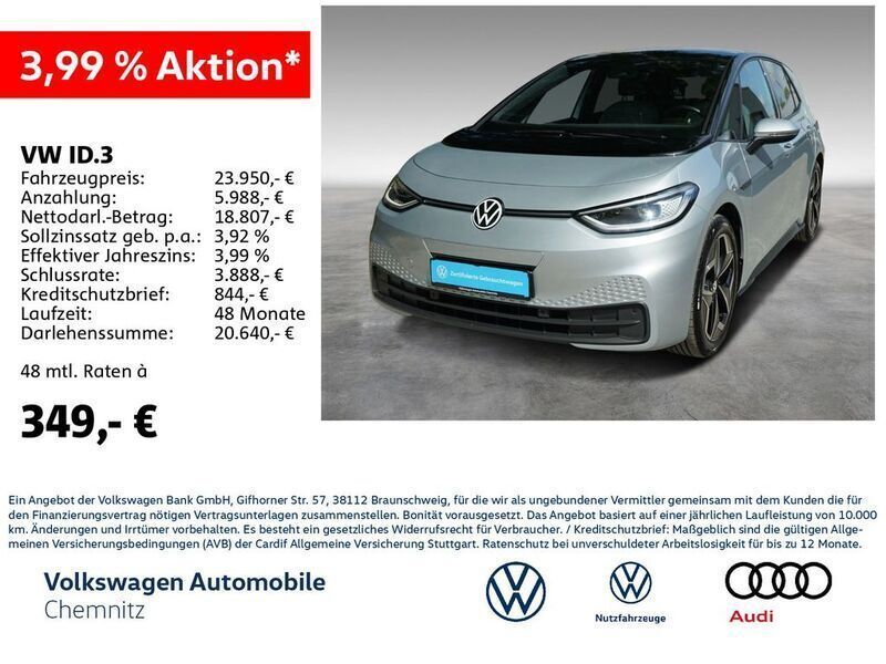 Scale silver metallic Gebraucht 2022 VW ID.3 Pro Performance Kleinwagen | 23.950 € (Fairer Preis) - Bild 1/4