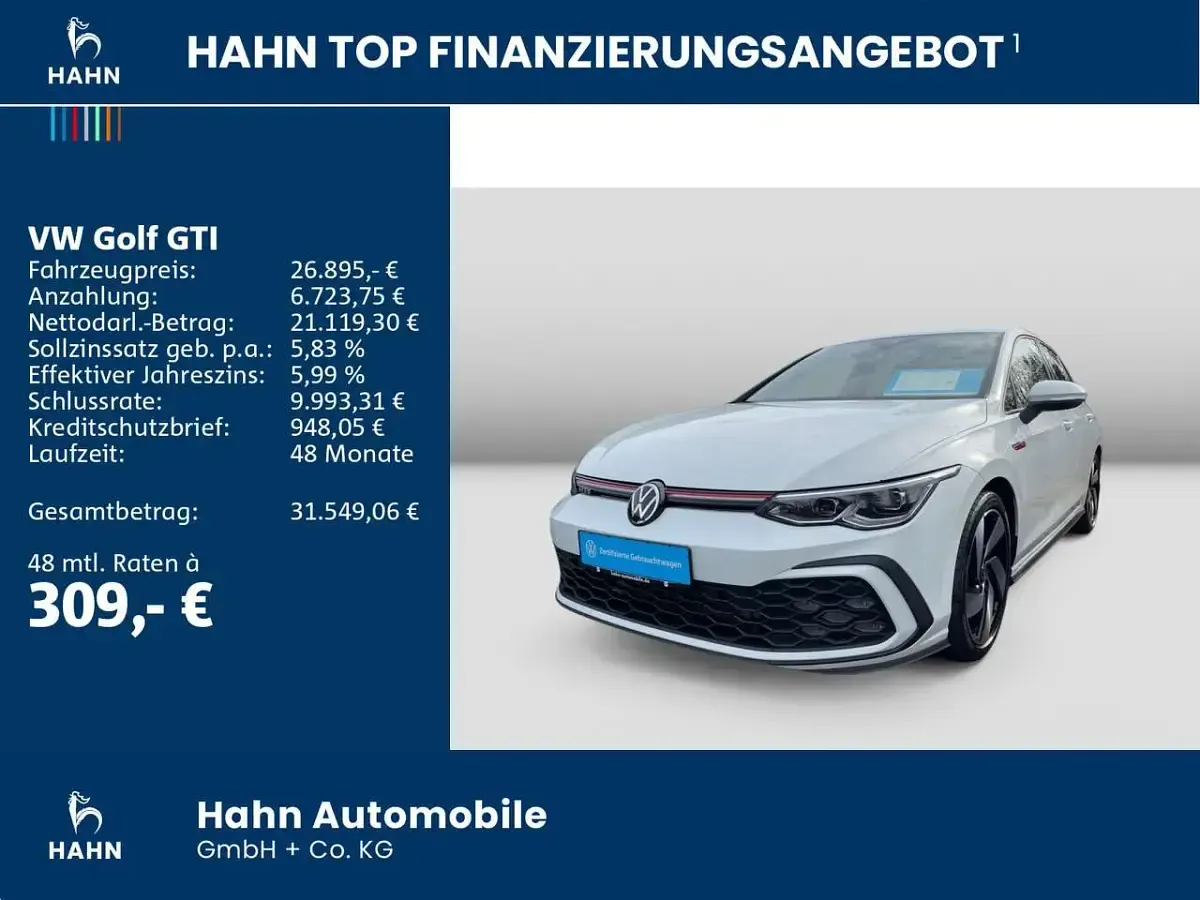 Usata VW Golf VIII GTI 245 CV (180 kW) 2023 Bianco Berlina