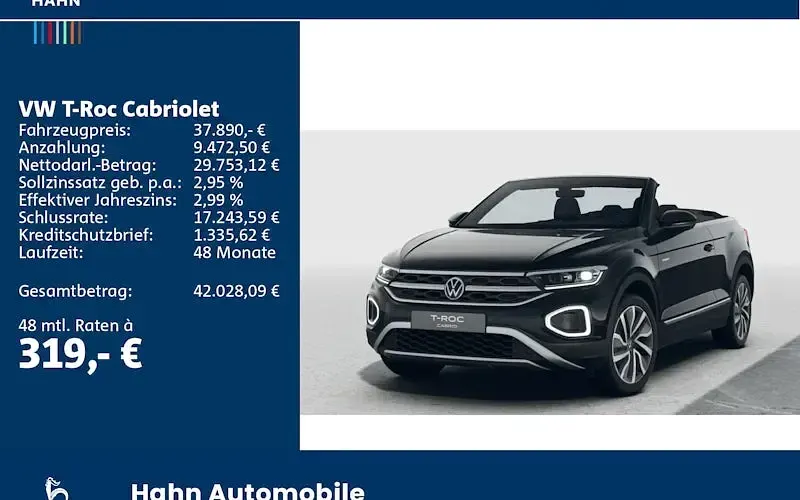 Neu VW T-Roc 150 PS (110 kW) 2026 Schwarz SUV