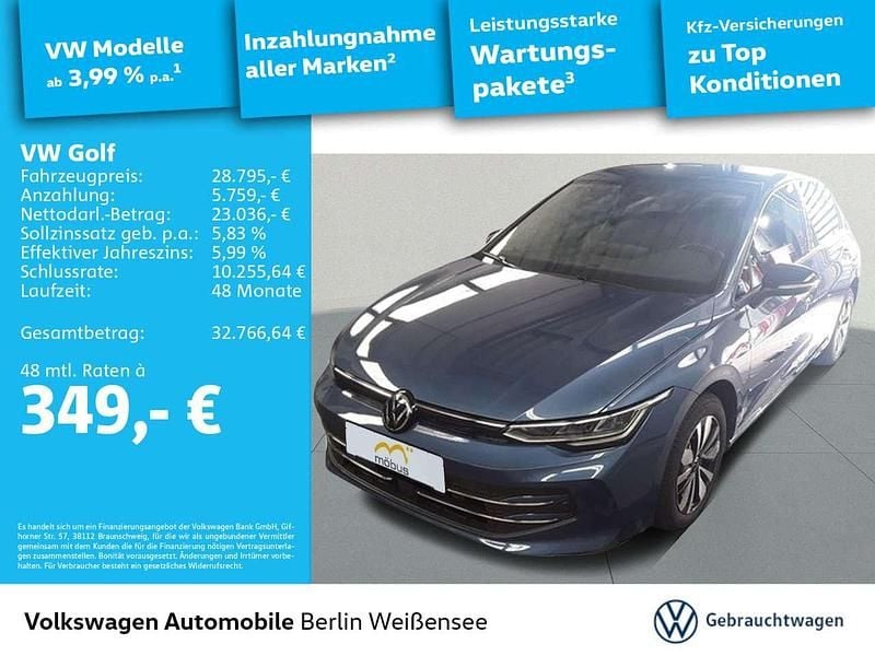 Blau Gebraucht 2025 VW Golf VIII Goal Limousine | 28.795 € (Guter Preis) - Bild 1/4