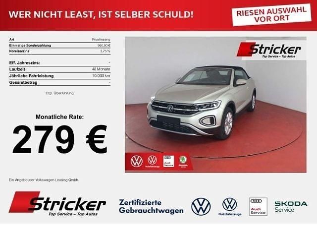 Ivory silver metallic / schwa Neu 2025 VW T-Roc Cabriolet Style Cabrio | 33.989 € (Fairer Preis) - Bild 1/4