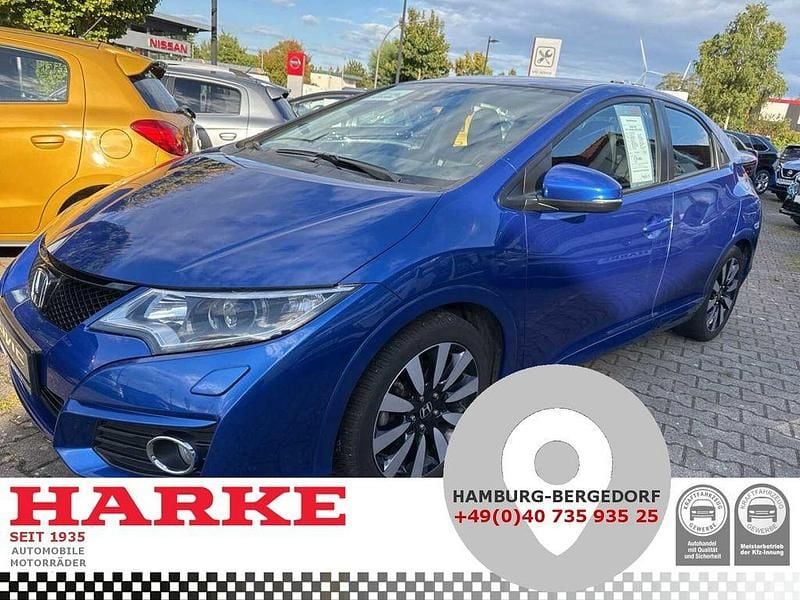 Brilliant sporty blue met. (metallic) Gebraucht 2016 Honda Civic Limousine | 13.900 € (Teuer) - Bild 1/4