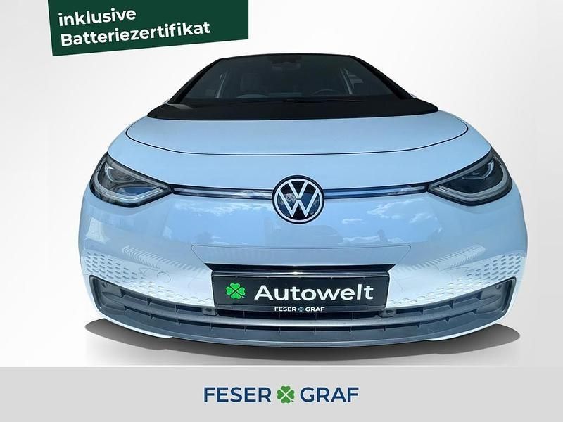 Gletscherweiß metallic schwarz Gebraucht 2021 VW ID.3 Pro Performance Kleinwagen | 21.950 € (Fairer Preis) - Bild 1/2
