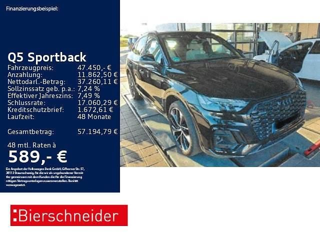 Mythosschwarz metallic Gebraucht 2023 Audi Q5 Sportback S-Line SUV | 47.450 € (Etwas zu teuer) - Bild 1/3