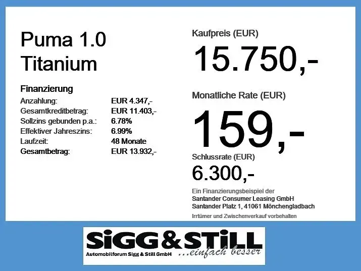 Gebraucht Ford Puma Titanium 155 PS (114 kW) 2022 Magneticgrau (metallic) SUV