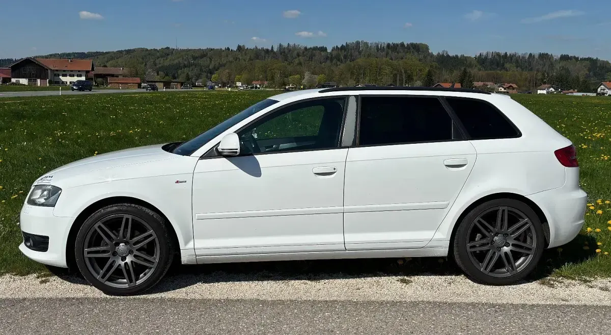 Gebraucht Audi A3 S-Line 125 PS (91 kW) 2009 Weiß Kleinwagen