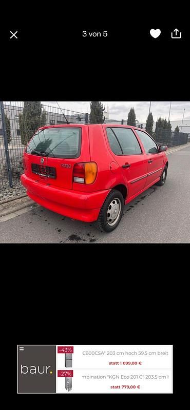 Gebraucht VW Polo 50 PS (36 kW) 1998 Rot Kleinwagen