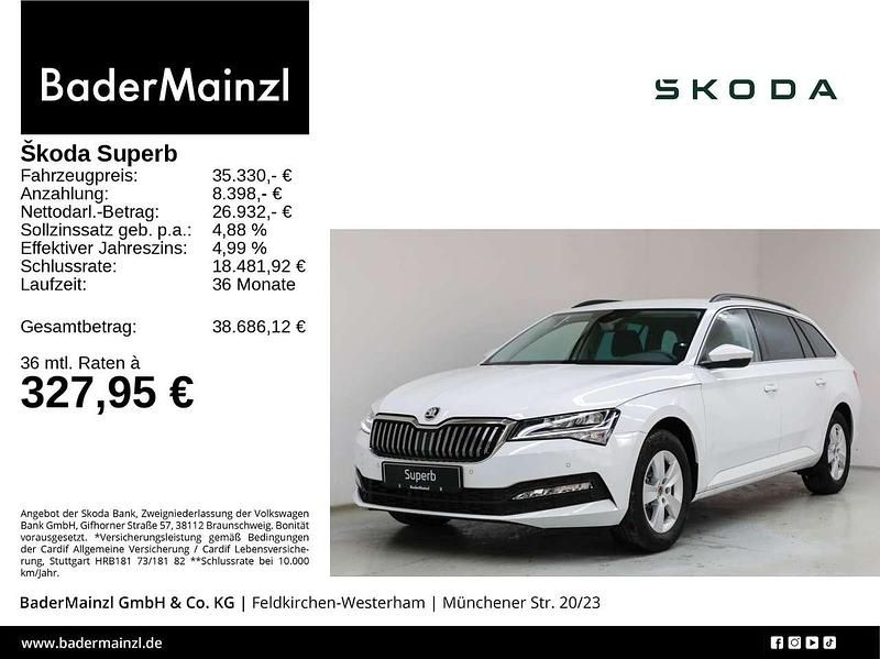 Weiß Gebraucht 2025 Skoda Superb Ambition Kombi | 35.330 € - Bild 1/3
