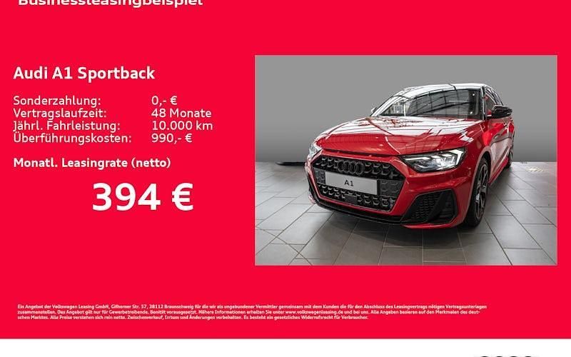 Rot Neu 2025 Audi A1 Sportback S-Line Kleinwagen | 37.682 € (Etwas zu teuer) - Bild 1/4