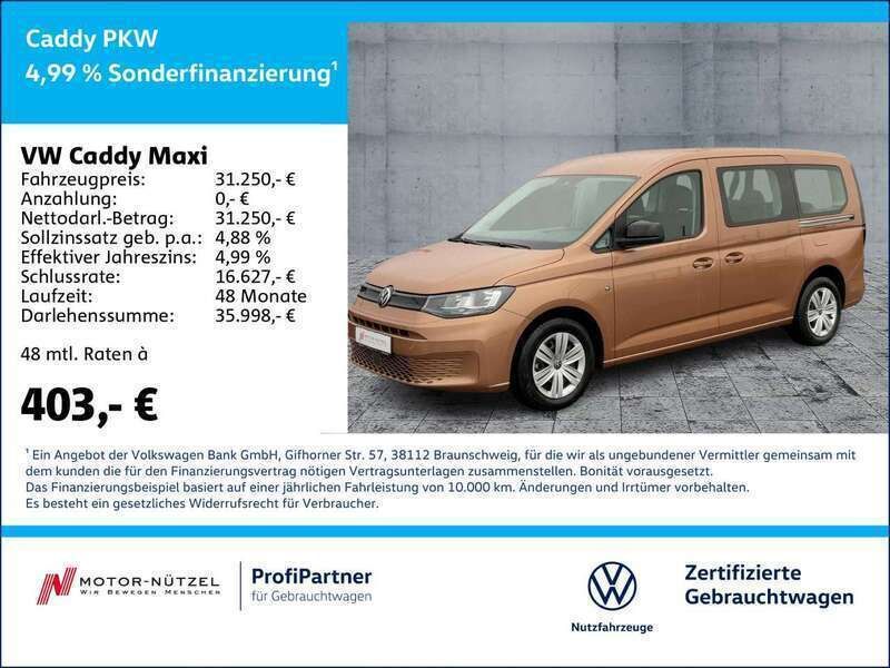 Copper bronze metallic Gebraucht 2024 VW Caddy Van / Kleinbus | 31.250 € (Guter Preis) - Bild 1/4