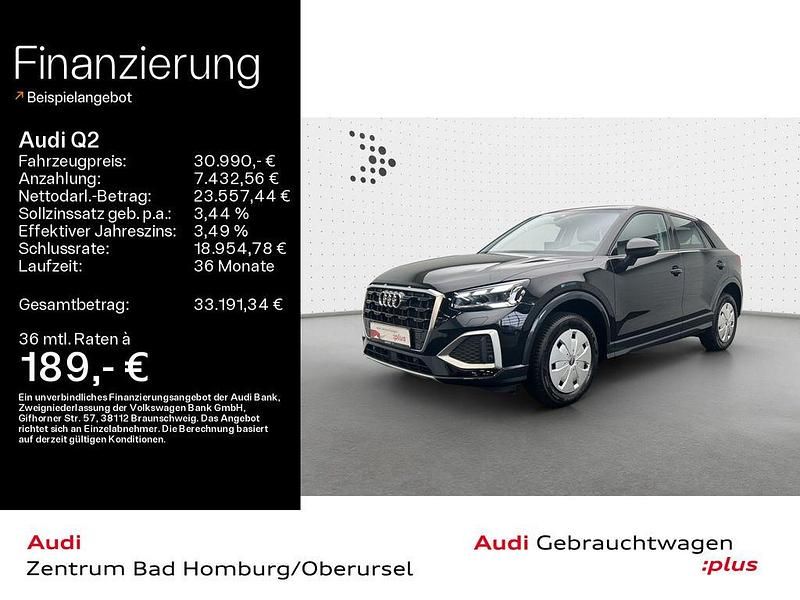 Mythosschwarz metallic Gebraucht 2025 Audi Q2 Advanced Plus SUV | 30.990 € (Teuer) - Bild 1/4