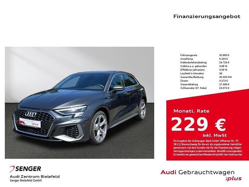 Daytonagrau perleffekt Gebraucht 2022 Audi A3 Sportback e-tron S-Line Limousine | 30.880 € (Etwas zu teuer) - Bild 1/4