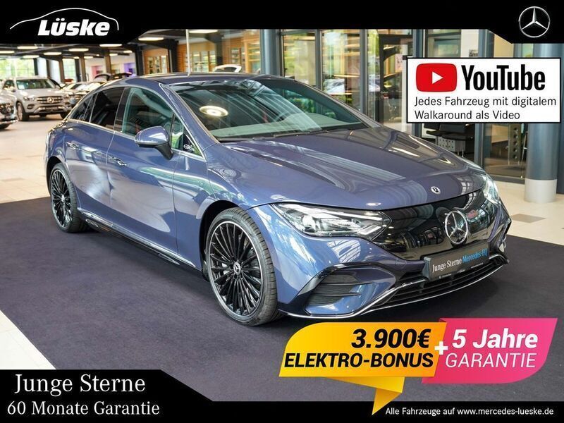 Sodalithblau Gebraucht 2024 Mercedes EQE300 AMG line Limousine | 56.900 € - Bild 1/4