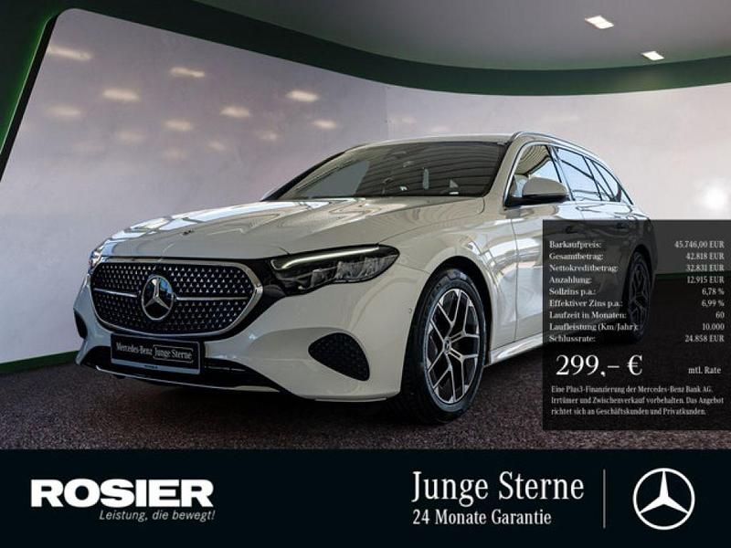 Weiss / polarweiß Gebraucht 2024 Mercedes E200 Avantgarde Kombi | 45.746 € (Guter Preis) - Bild 1/4
