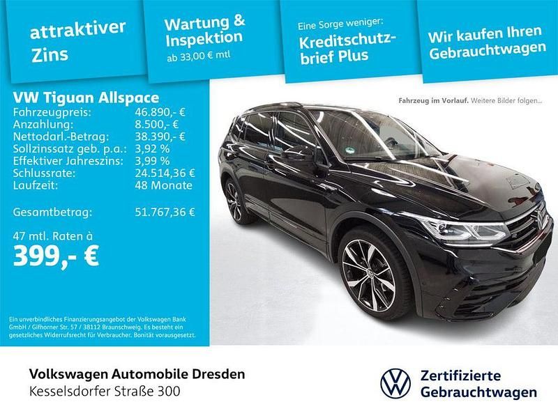 Deep black perleffekt Gebraucht 2025 VW Tiguan Allspace R-line SUV | 46.890 € (Fairer Preis) - Bild 1/4