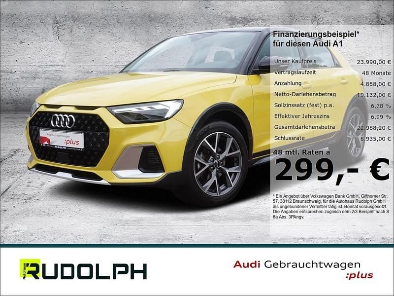 Gelb Gebraucht 2021 Audi A1 Advanced Kleinwagen | 23.990 € (Guter Preis) - Bild 1/4