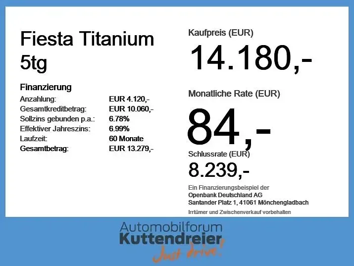 Używany Ford Fiesta Titanium 75 KM (55 kW) 2023 Biały Hatchback