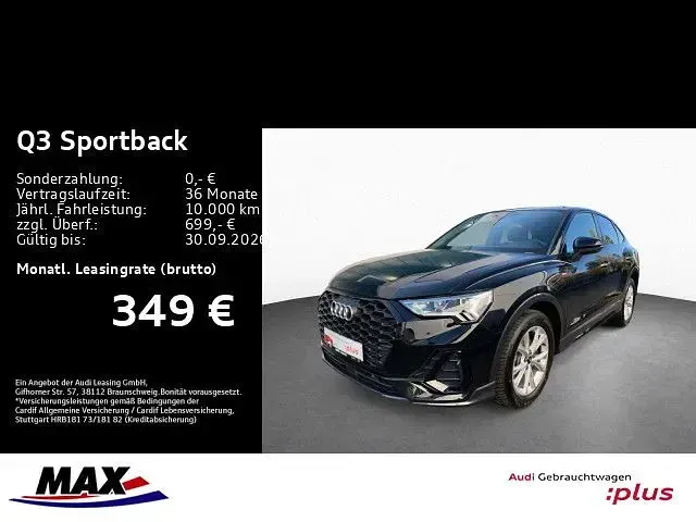Gebraucht Audi Q3 Sportback S-Line 150 PS (110 kW) 2025 Mythosschwarz metallic SUV