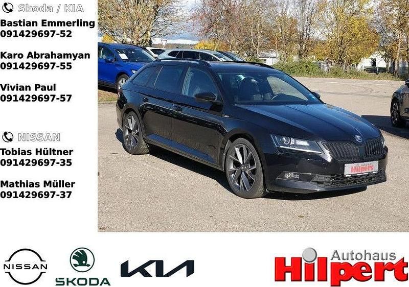 Schwarzmagic perleffekt (metallic) Gebraucht 2019 Skoda Superb SportLine Kombi | 27.440 € (Etwas zu teuer) - Bild 1/4