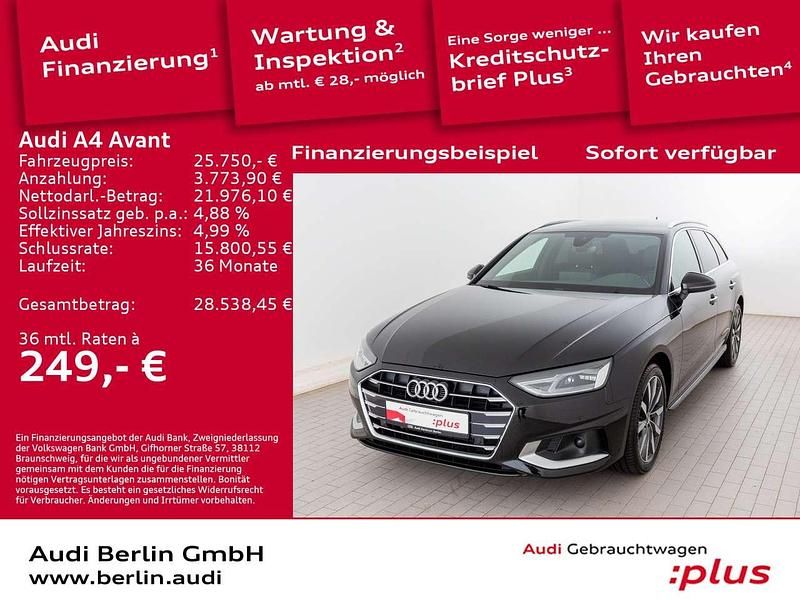 Mythosschwarz metallic Gebraucht 2021 Audi A4 Ambiente Kombi | 25.750 € (Guter Preis) - Bild 1/3