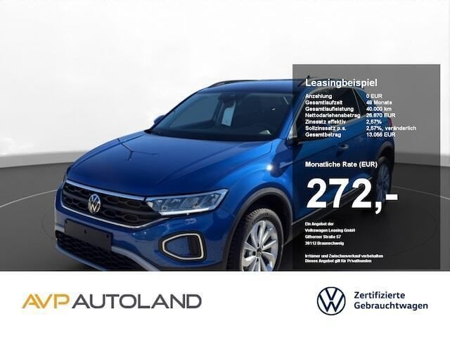 Ravennablau Gebraucht 2023 VW T-Roc Life SUV | 26.870 € (Superpreis) - Bild 1/4