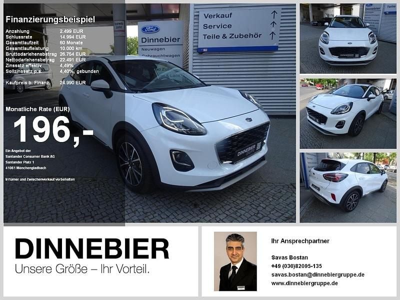 Weiß Gebraucht 2022 Ford Puma Gen-E Titanium SUV | 22.200 € - Bild 1/4
