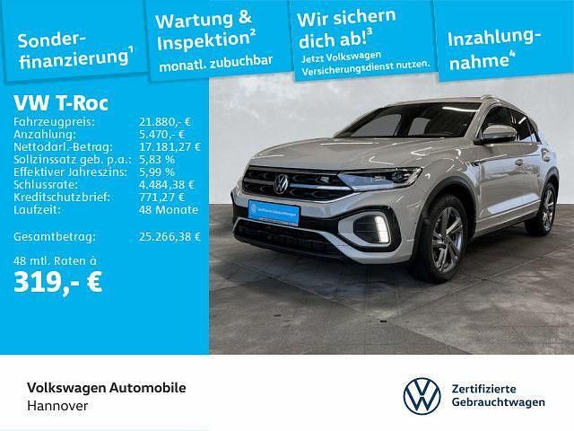 Grau Gebraucht 2022 VW T-Roc R-line SUV | 21.880 € (Etwas zu teuer) - Bild 1/4
