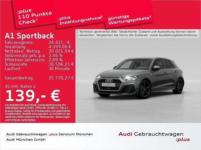 Chronosgrau metallic Gebraucht 2024 Audi A1 Sportback S-Line Kleinwagen | 24.421 € (Fairer Preis) - Bild 1/2