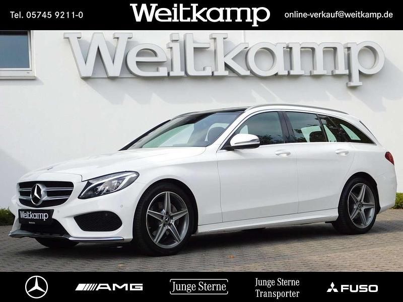 Unilack polarweiß Gebraucht 2018 Mercedes C220 AMG Kombi | 26.485 € (Teuer) - Bild 1/4