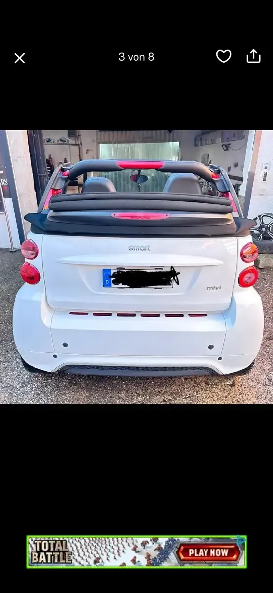 Gebraucht Smart ForTwo Cabrio 71 PS (52 kW) 2015 Weiß Cabrio