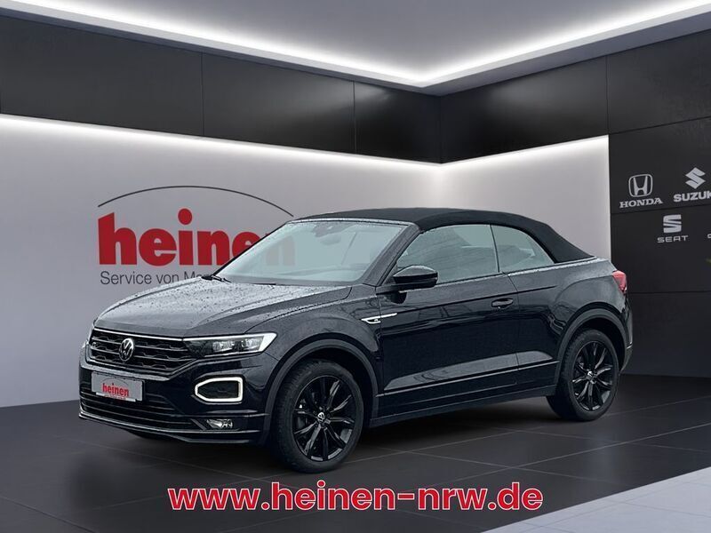 Schwarz Gebraucht 2021 VW T-Roc Cabriolet R-line Cabrio | 26.399 € (Fairer Preis) - Bild 1/4