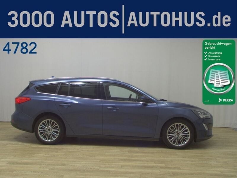 Blau Gebraucht 2019 Ford Focus Titanium Kombi | 8.380 € (Superpreis) - Bild 1/4