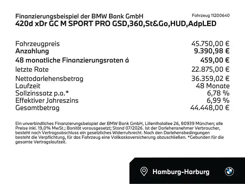 Gebraucht BMW 420 Gran Coupé M Sport 190 PS (139 kW) 2025 Mineralweiß (weiß) Coupé