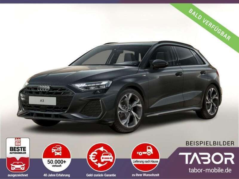 Mythosschwarz metallic Neu 2025 Audi A3 Sportback S-Line Limousine | 35.366 € (Superpreis) - Bild 1/4