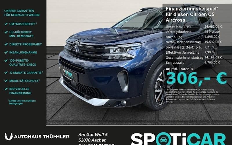 Blau Gebraucht 2022 Citroën C5 Aircross Shine SUV | 24.490 € (Etwas zu teuer) - Bild 1/4