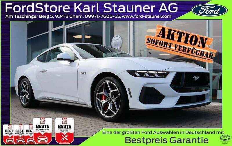 Oxford white Neu 2025 Ford Mustang GT Fastback Coupé | 50.480 € (Superpreis) - Bild 1/4