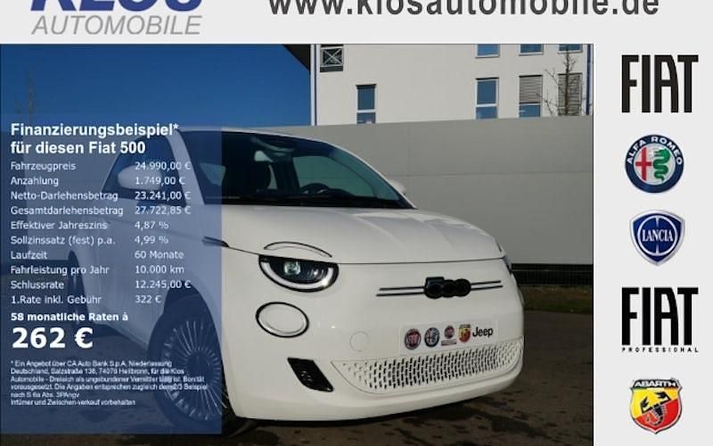 Arktis weiss Gebraucht 2022 Fiat 500e Icon Limousine | 24.990 € (Teuer) - Bild 1/4