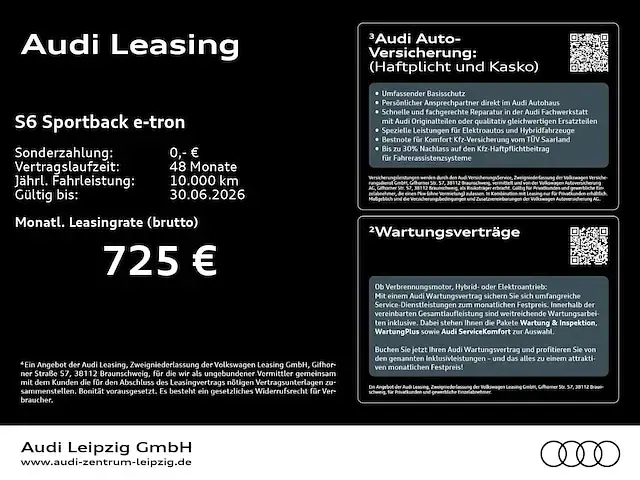 Gebraucht Audi e-tron Sportback Ambiente 369 kW (503 PS) 2025 Gletscherweiß metallic SUV
