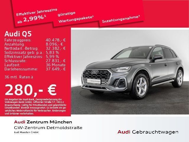 Daytonagrau perleffekt Gebraucht 2023 Audi Q5 S-Line SUV | 41.486 € (Superpreis) - Bild 1/2