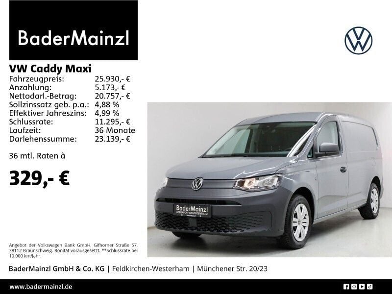 Grau Gebraucht 2023 VW Caddy Maxi Van / Kleinbus | 24.520 € (Guter Preis) - Bild 1/4
