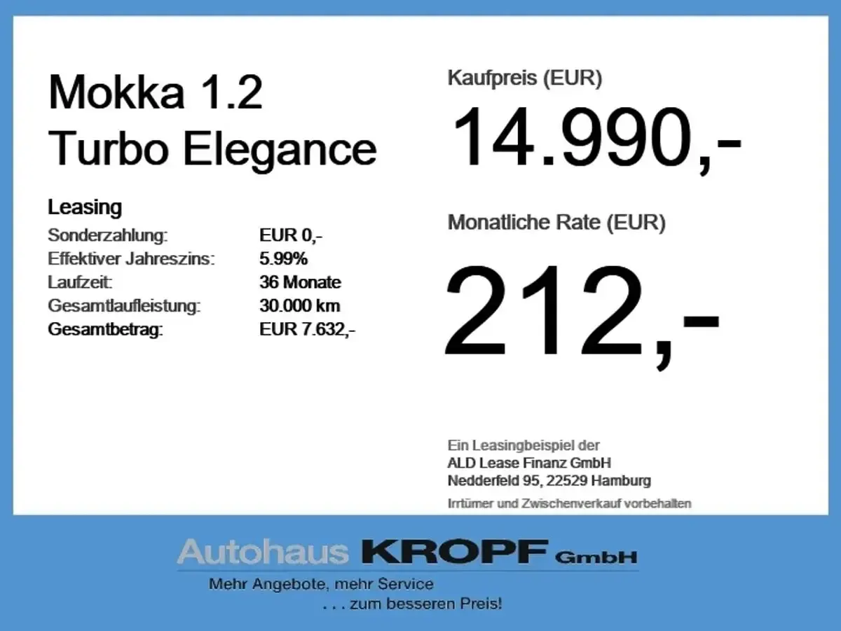 Gebraucht Opel Mokka Elegance 101 PS (74 kW) 2024 Lack weiss banquise/typ aussen SUV