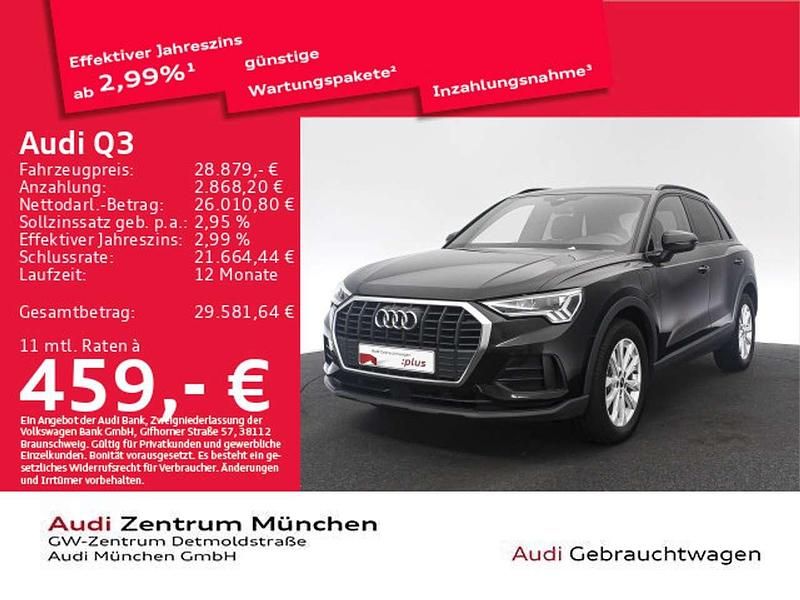 Mythosschwarz metallic Gebraucht 2022 Audi Q3 S-Line SUV | 28.879 € (Superpreis) - Bild 1/2