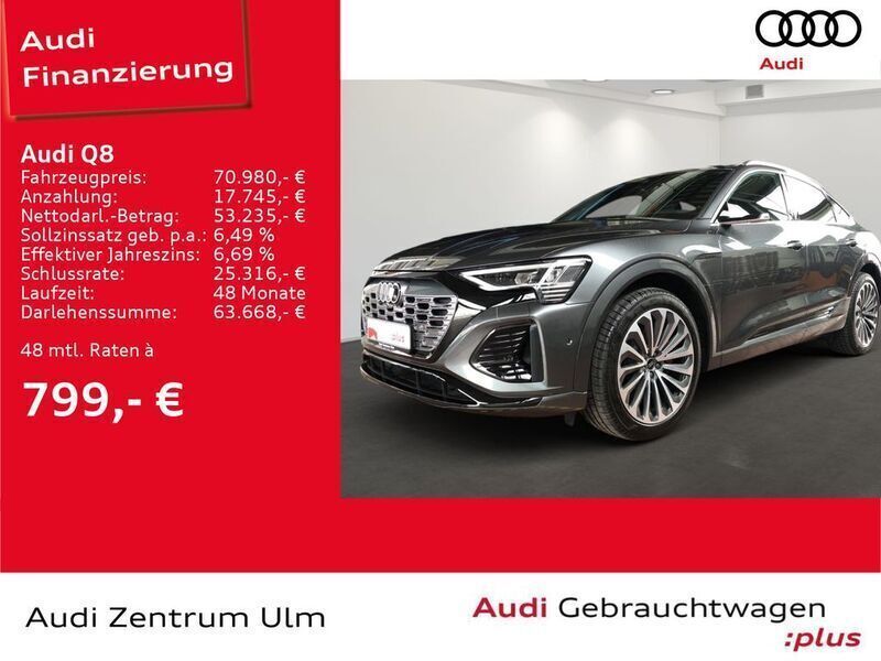 Daytonagrau perleffekt Gebraucht 2024 Audi Q8 e-tron S-Line SUV | 71.980 € - Bild 1/4